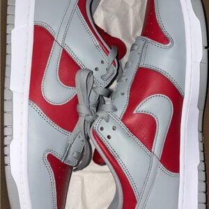 Nike Gray and Red Athletic Shoes